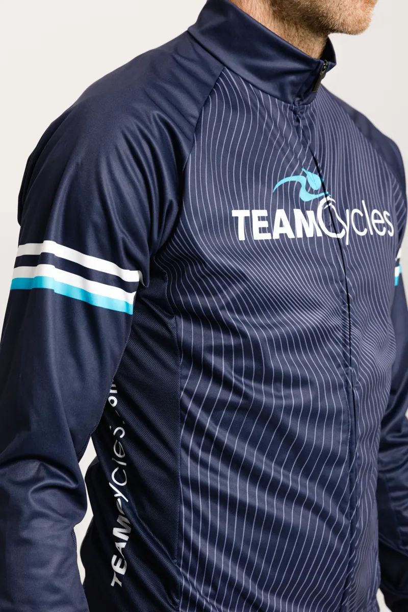 Team Cycles Windshield Cycling Jacket in Navy Blue-4